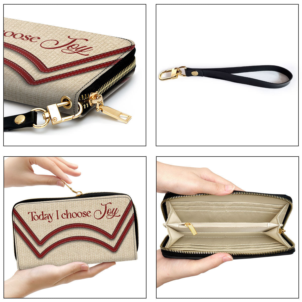 Today I Choose Joy Stunning Clutch Purse For Women - Personalized Name - Christian Gifts For Women