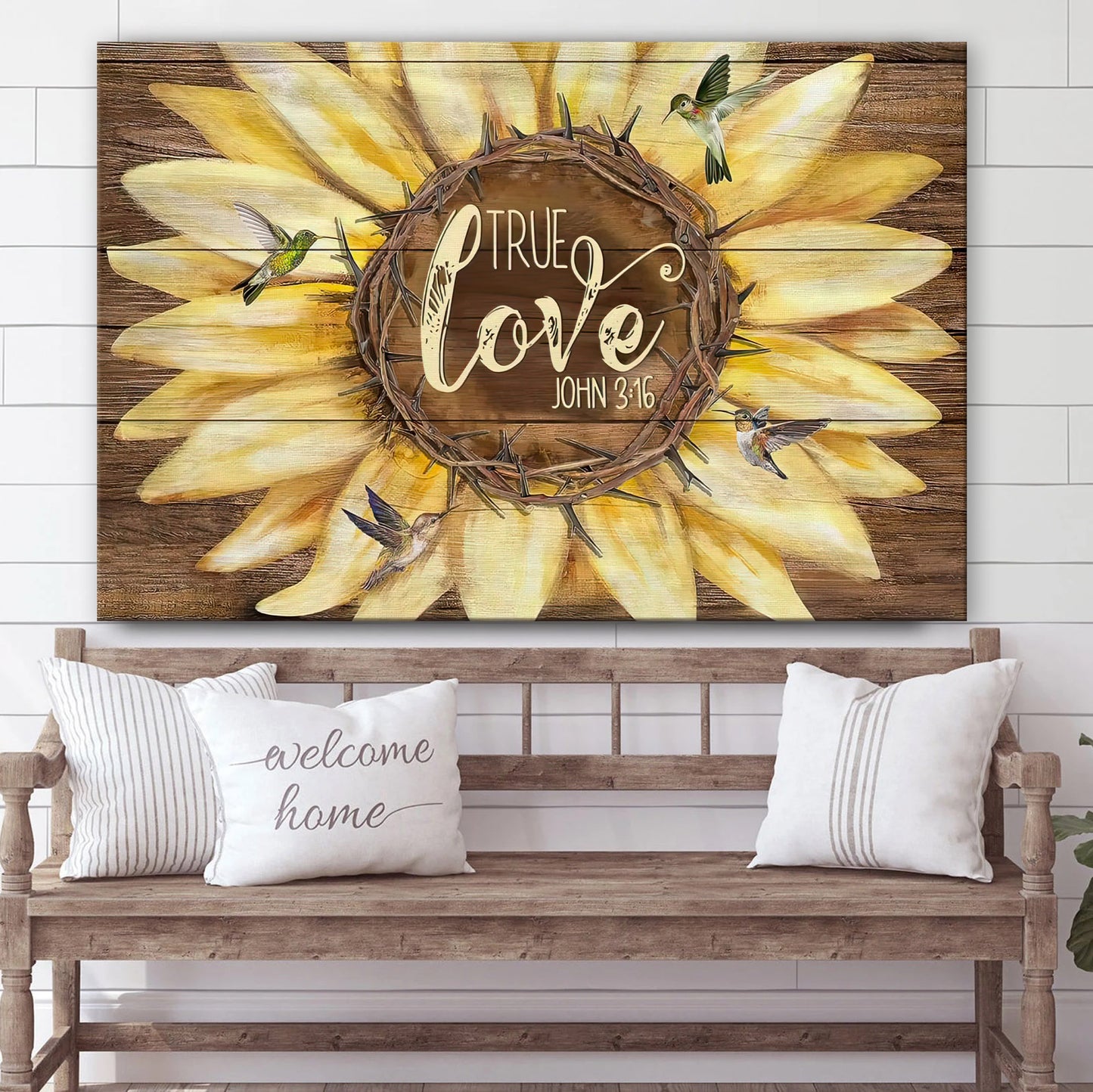 True Love Christian Canvas Art - John 3 16 Christian Wall Decor