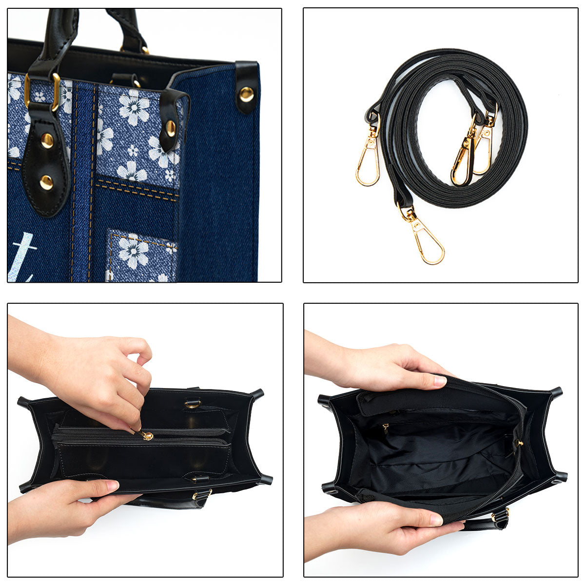 Trust In The Lord With All Your Heart Leather Bag With Handle - Religious Gifts For Women