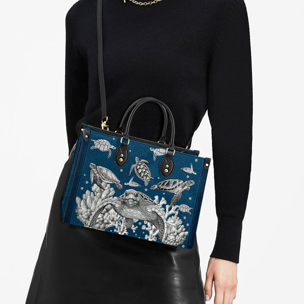Turtle Leather Bag 1 - Gift Ideas For Turtle Lovers - Women's Pu Leather Bag