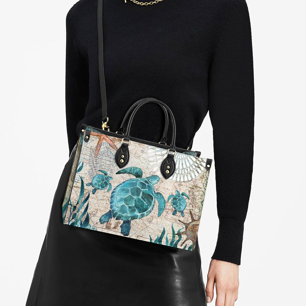 Turtle Pu Leather Bag - Gift Ideas For Turtle Lovers - Women's Pu Leather Bag