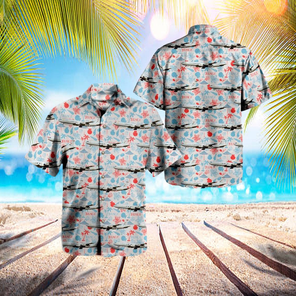 U.S. Air Force Boeing E-8c J-Stars (707-300c) Hawaiian Shirt - Beachwear For Men - Best Hawaiian Shirts
