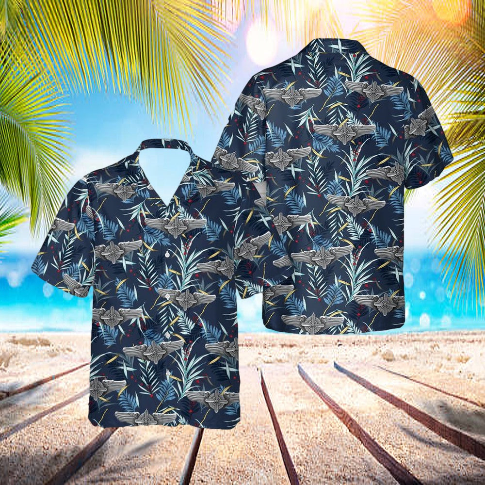 U.S. Air Force Flight Engineer Wings Hawaiian Shirt - Beachwear For Men - Best Hawaiian Shirts