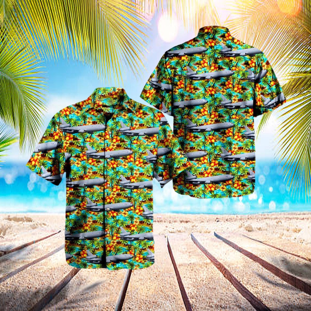 U.S. Air Force Mcdonnell Douglas Kc-10a Extender (Dc-10-30cf) Hawaiian Shirt - Beachwear For Men - Best Hawaiian Shirts