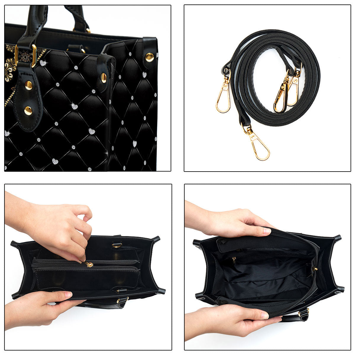 Unique Cross Leather Handbag - Religious Gifts For Women - Women Pu Leather Bag