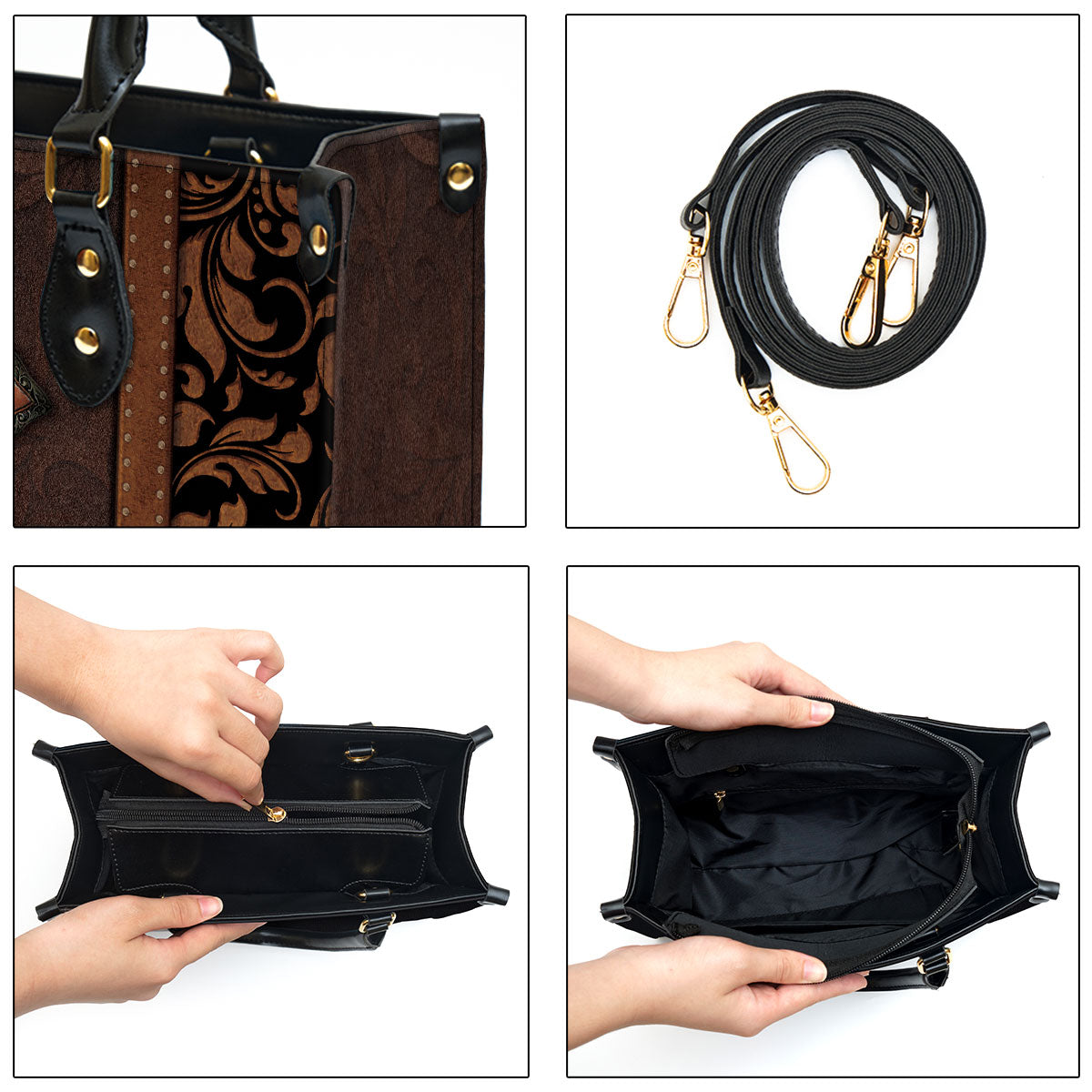 Unique Personalized Cross Leather Handbag With Handle Christ Gifts For Religious Women