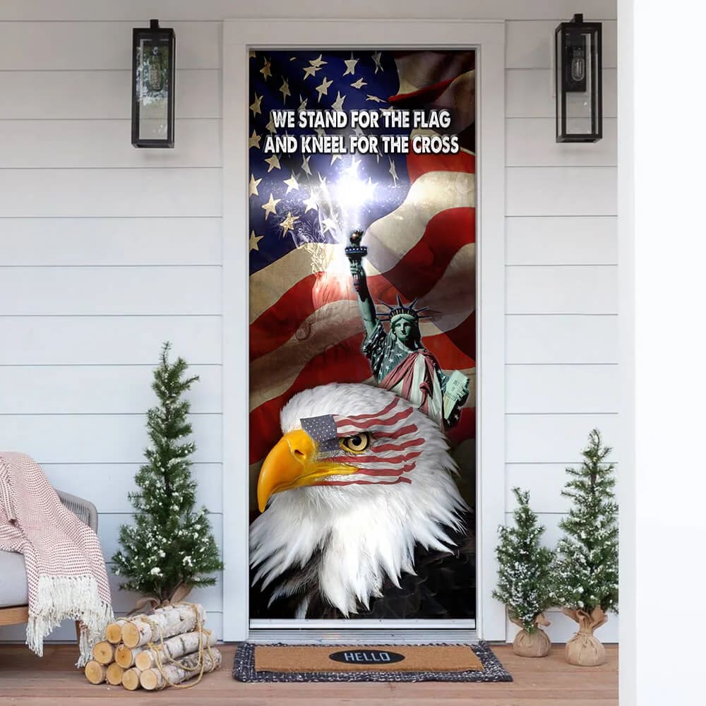 United We Stand Door Cover - Jesus Christ Door Cover - Religious Door Decorations - Christian Home Decor