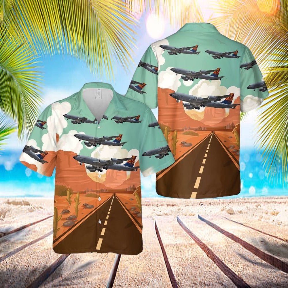 Us Air Force Arizona Air National Guard Boeing Kc-135 Stratotanker 62-3516 Hawaiian Shirt - Beachwear For Men - Best Hawaiian Shirts
