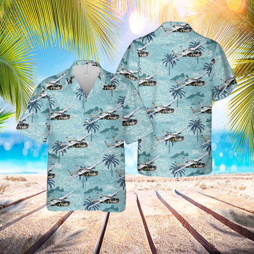 Us Air Force Cessna O-2a Skymaster Oscar Deuce Hawaiian Shirt - Beachwear For Men - Best Hawaiian Shirts