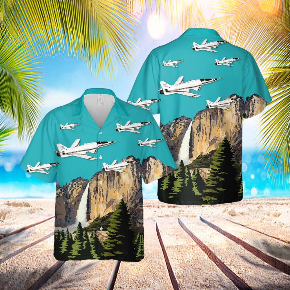 Us Air Force Grumman X-29 Hawaiian Shirt - Beachwear For Men - Best Hawaiian Shirts