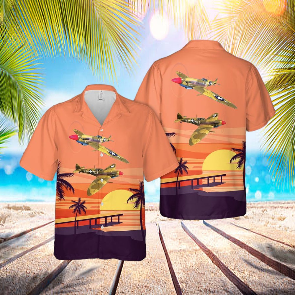 Us Air Force Supermarine Spitfire Mk.Ix Wz-Gj Eleonor Of 31st Fighter Group In World War Ii Hawaiian Shirt - Beachwear For Men - Best Hawaiian Shirts