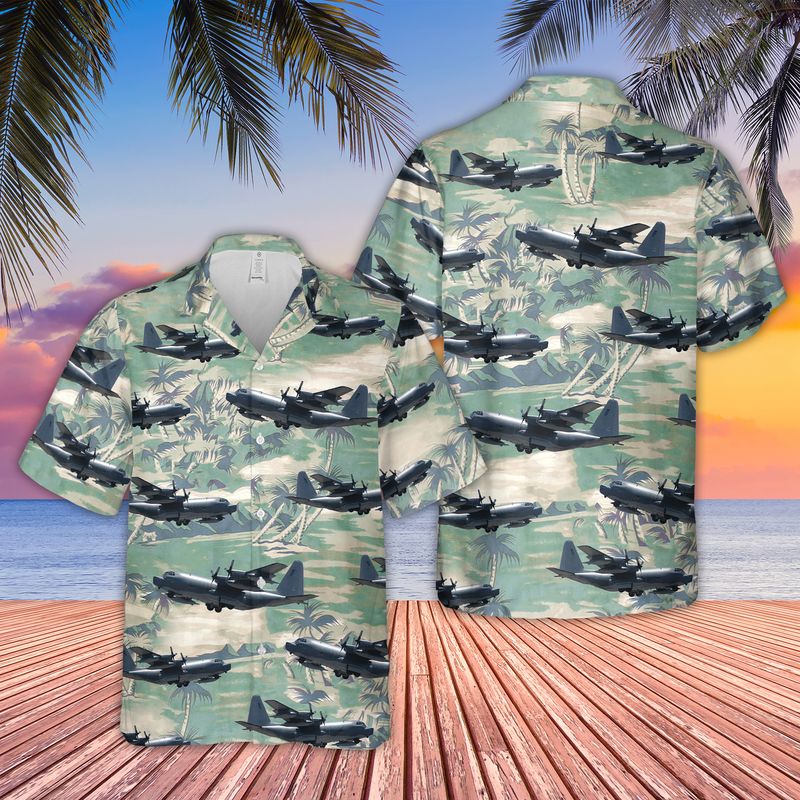 Usaf 17th Special Operations Squadron Mc-130p Combat Shadow Hawaiian Shirt - Beachwear For Men - Best Hawaiian Shirts