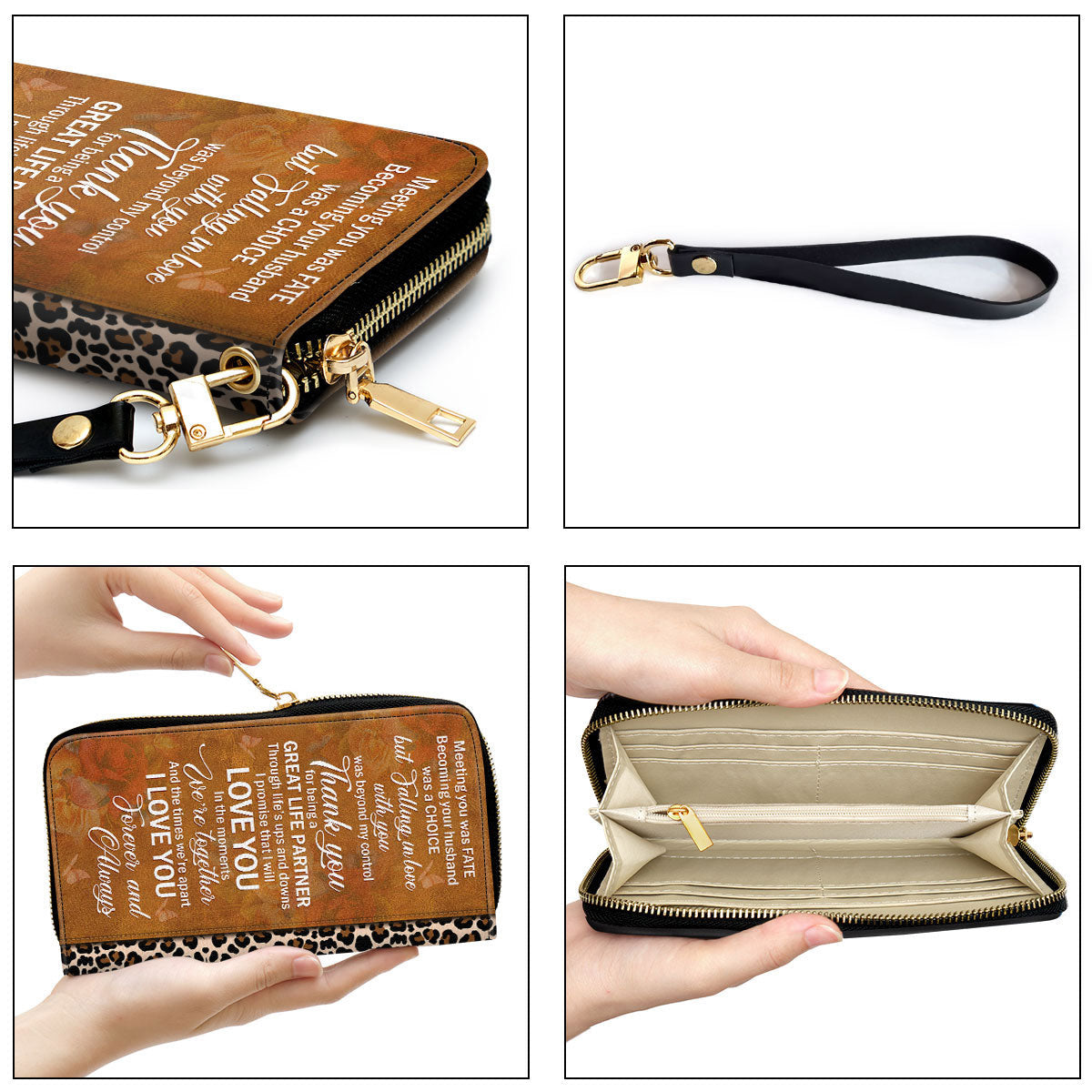 Valentines Day Gift Ideas For Wife Meeting You Was Fate Clutch Purse For Women - Personalized Name - Christian Gifts For Women