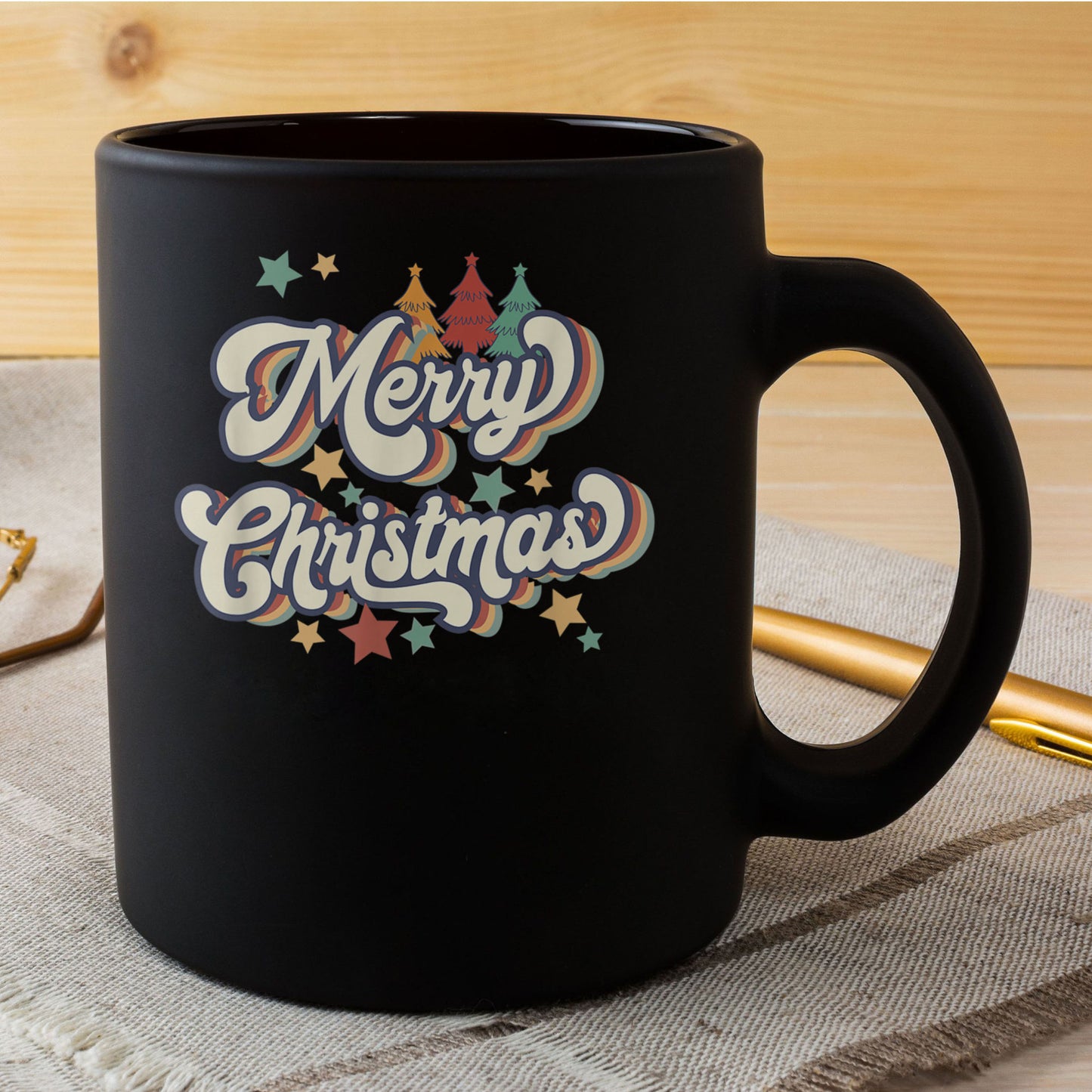 Vintage Merry Christmas Mug