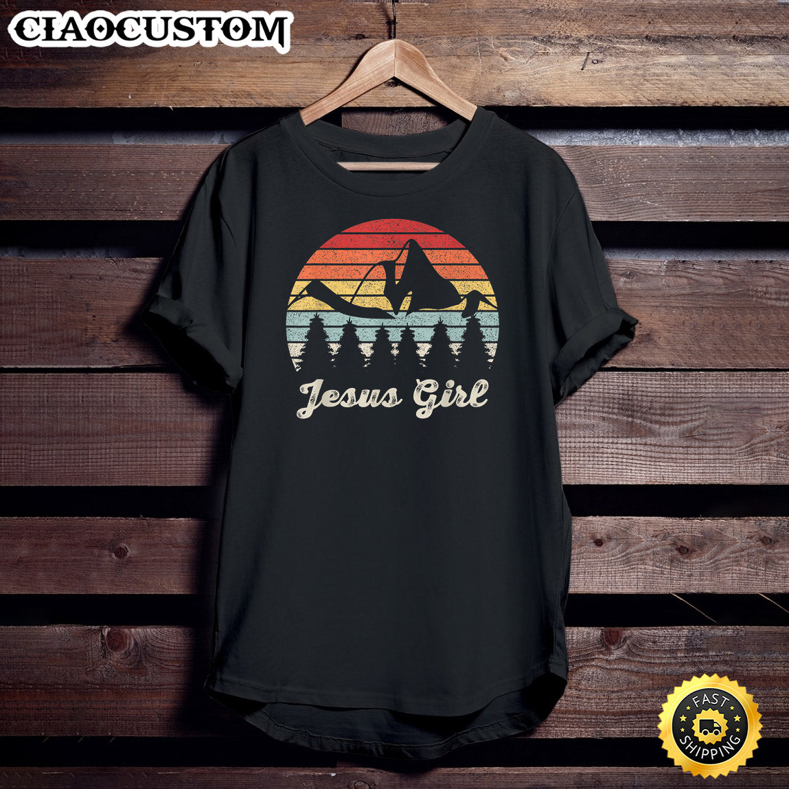 Vintage Retro Women Christian Jesus Girl T-Shirt - Christian Shirt