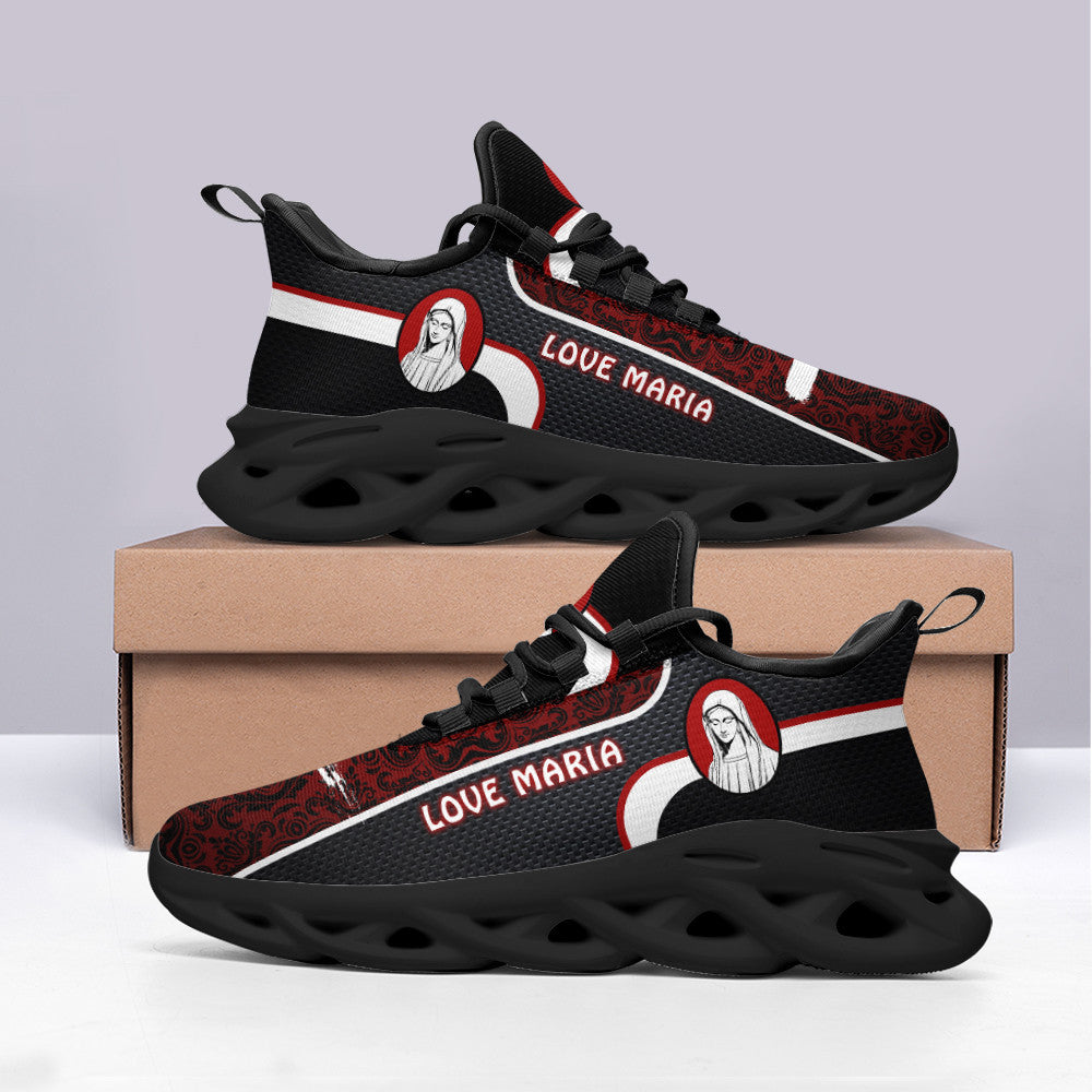 Virgin Mary Yezy Running Sneakers Max Soul Shoes - Christian Shoes For Men And Women