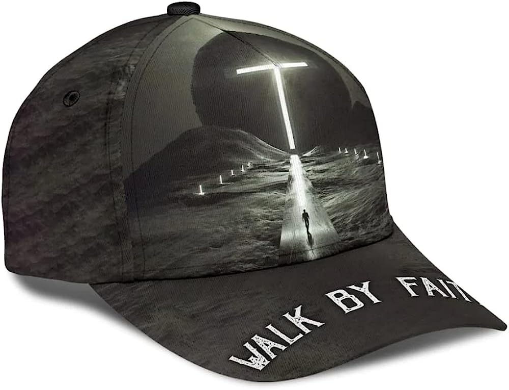Walk By Faith Cross Classic Hat All Over Print - Christian Hats for Men and Women