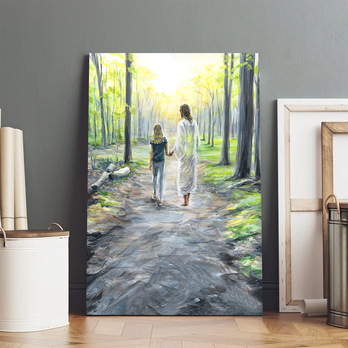 Walking With Jesus Canvas Pictures - Jesus Canvas Painting - Christian Canvas Prints