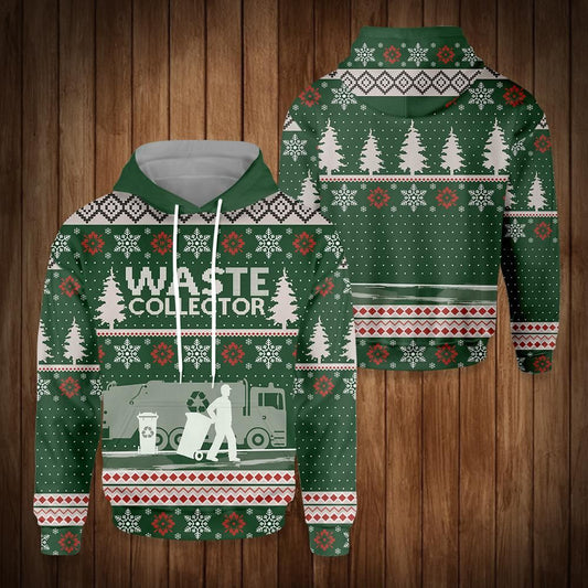 Waste Collector Christmas All Over Print 3D Hoodie For Men And Women, Christmas Gift, Warm Winter Clothes, Best Outfit Christmas