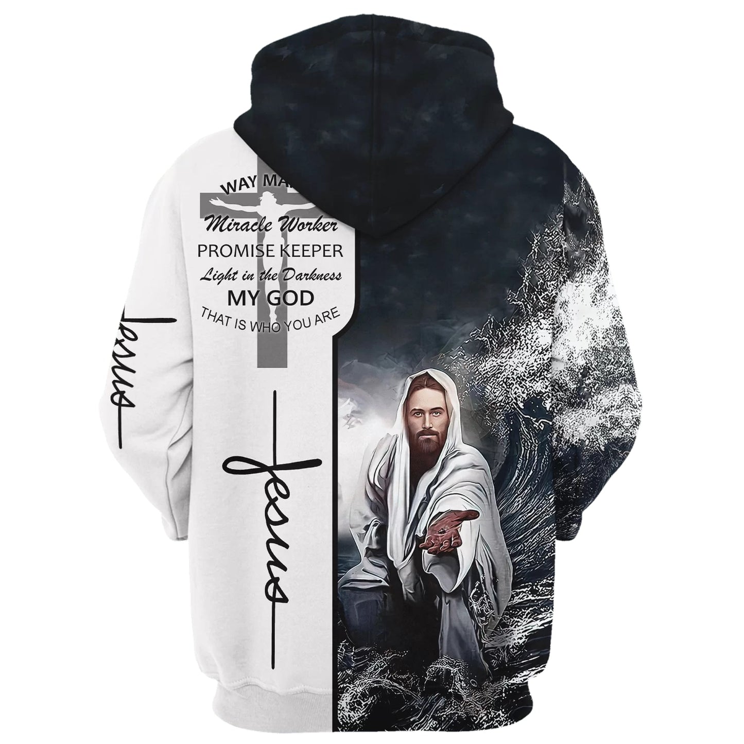 Way Maker, Miracle Worker, Promise Keeper - Hand Of God Jesus Hoodie - Men & Women Christian Hoodie - 3D Printed Hoodie