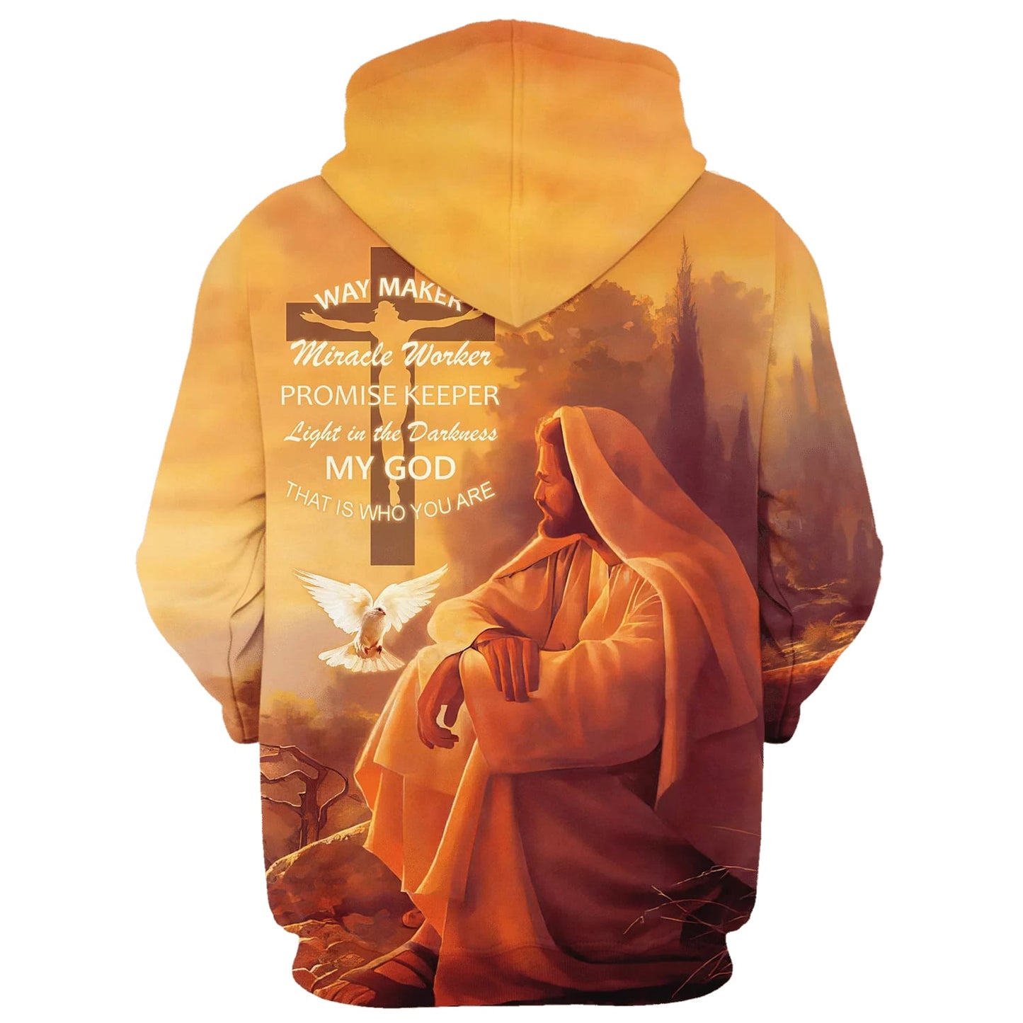 Way Maker Miracle Worker, Promise Keeper - Jesus and Dove Hoodies - Jesus Hoodie - Men & Women Christian Hoodie - 3D Printed Hoodie