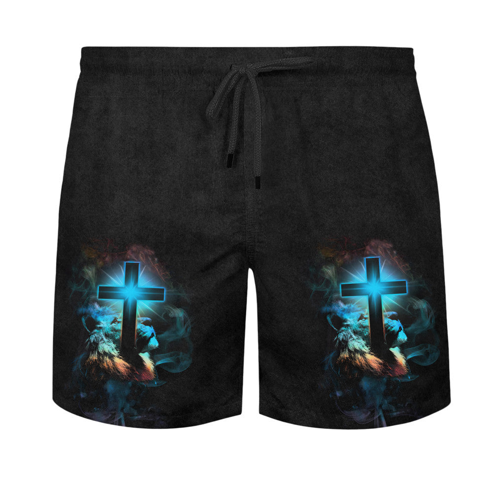 Way Maker Miracle Worker Promise Keeper Light Lion And Cross Polo Shirt - Christian Shirts & Shorts