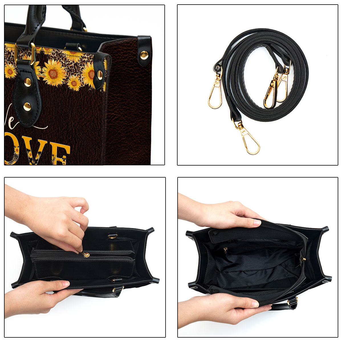 We Love Because He First Loved Us Awesome Personalized Leather Bag For Women - Religious Gifts For Women