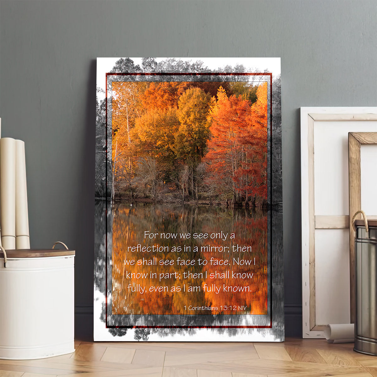 We See Only A Reflection As In A Mirror Canvas - 1 Corinthians 13 12 Wall Art