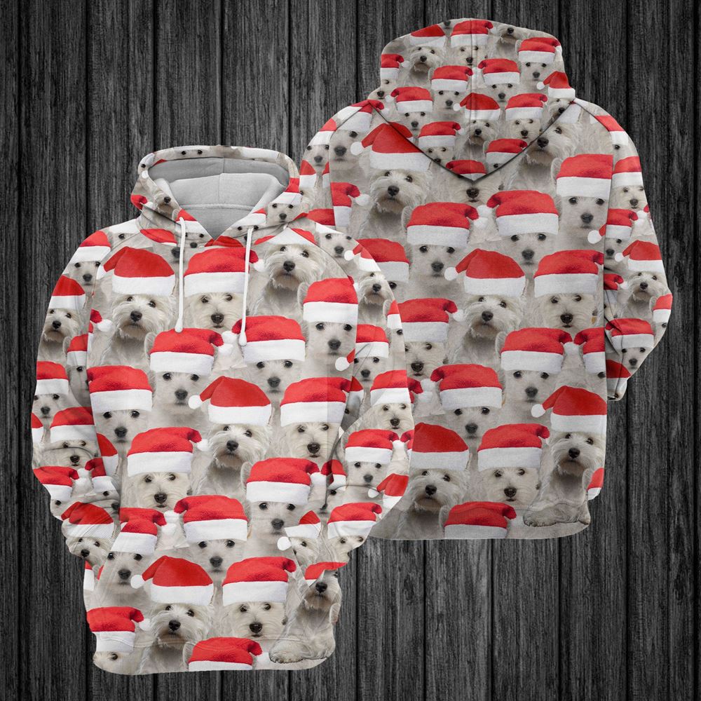 West Highland White Terrier Christmas Group All Over Print 3D Hoodie For Men And Women, Best Gift For Dog lovers, Best Outfit Christmas