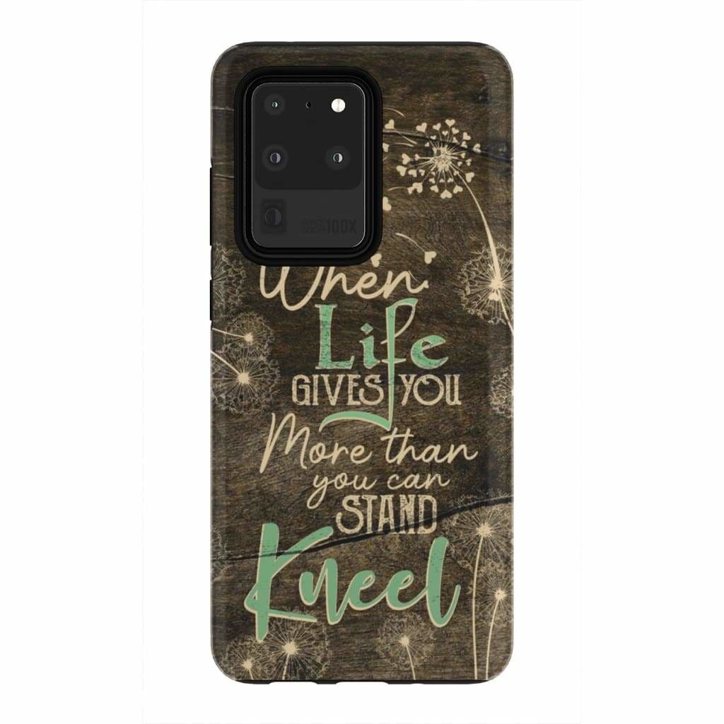 When Life Gives You More Than You Can Stand Kneel Phone Case - Christian Phone Case - Inspirational Bible Scripture iPhone Cases