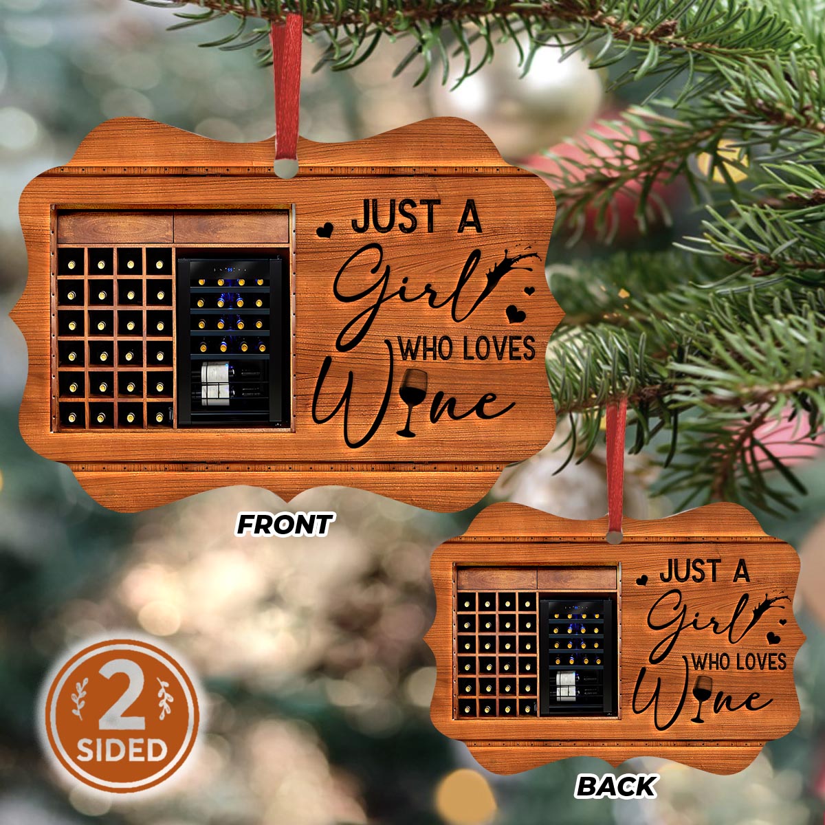 Wine Lover Metal Ornament - Christmas Ornament - Christmas Gift