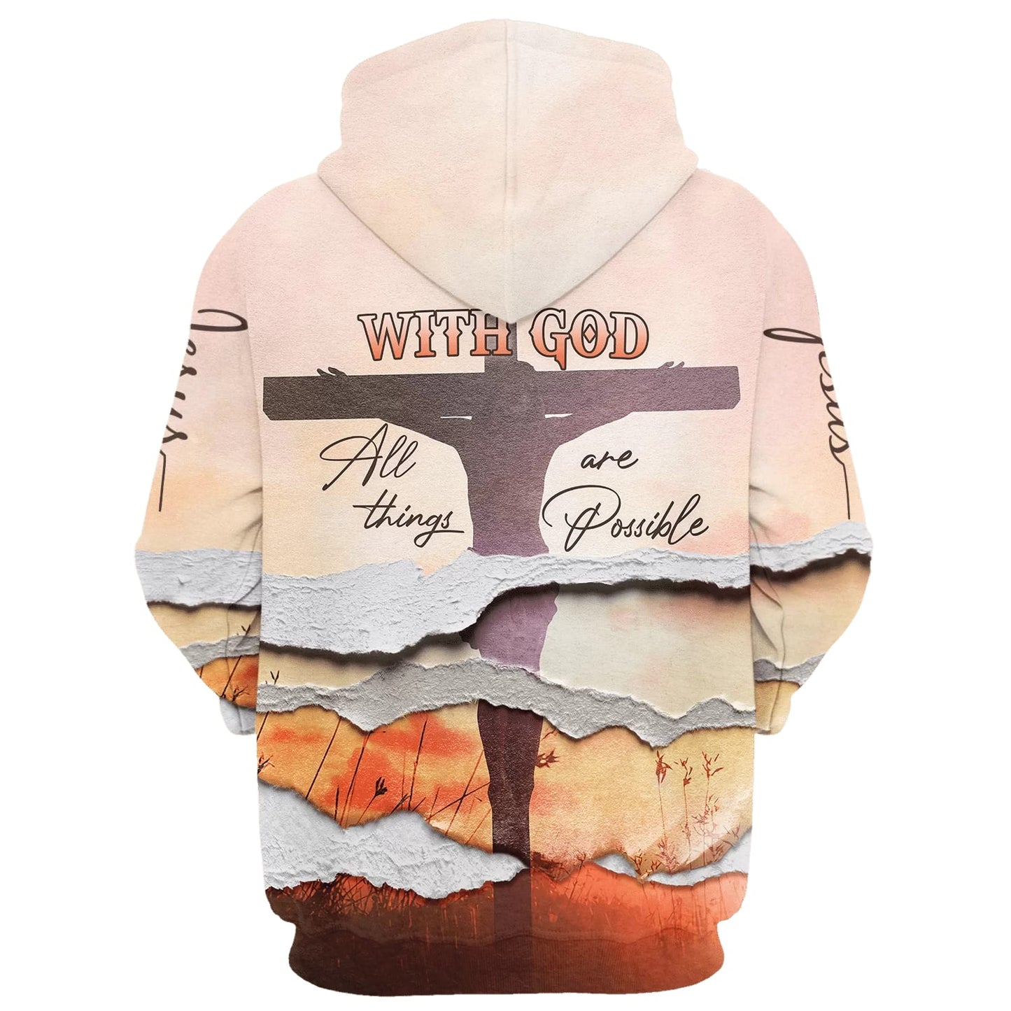 With God All Things Are Possible Hoodies - Men & Women Christian Hoodie - 3D Printed Hoodie