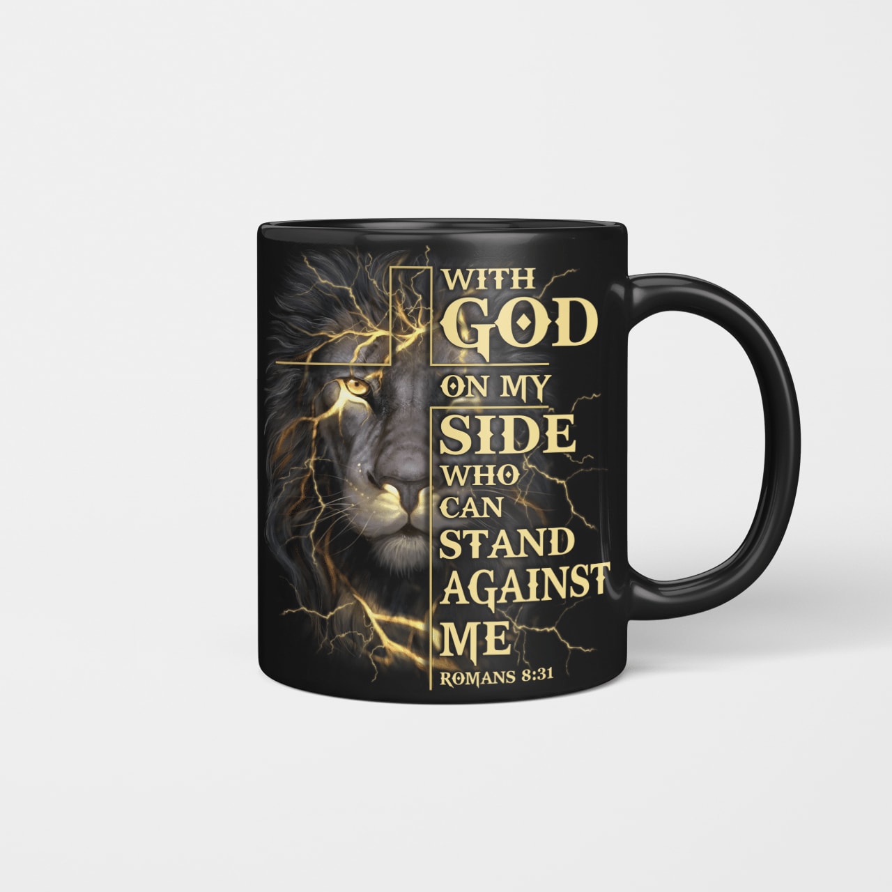 With God On My Side Who Can Stand Against Me Mug, God Mug, Jesus Mug, Faith Mug