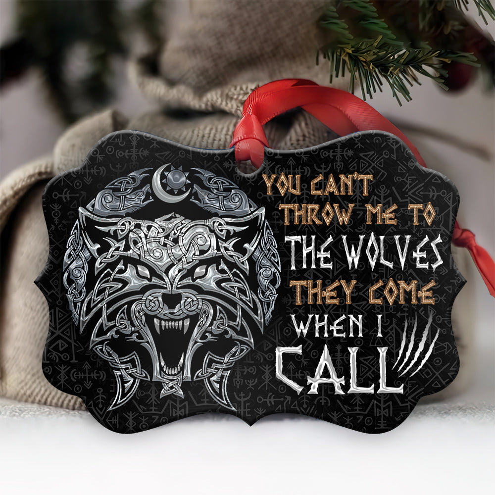 Wolf Viking 3 Metal Ornament - Christmas Ornament - Christmas Gift
