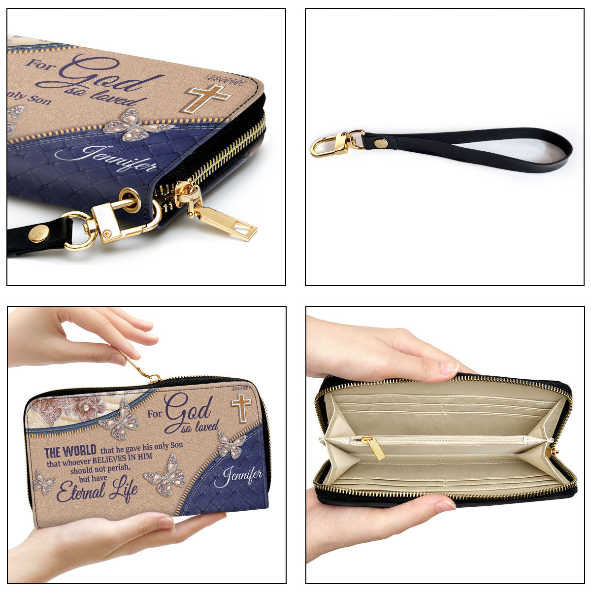 Women Clutch Purse - For God So Loved The World - Special Personalized Clutch Purse