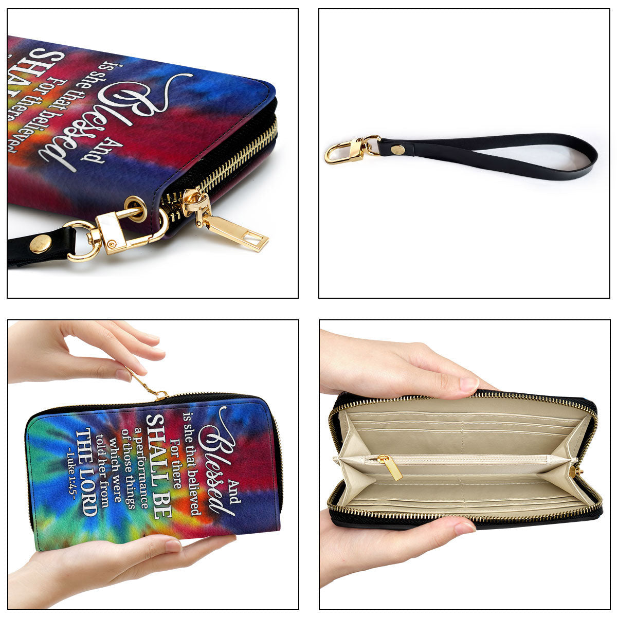 Women Clutch Purse - For There Shall Be A Performance Of Those Things Personalized Leather Clutch Purse Luke 145 Gift For Religious Woman