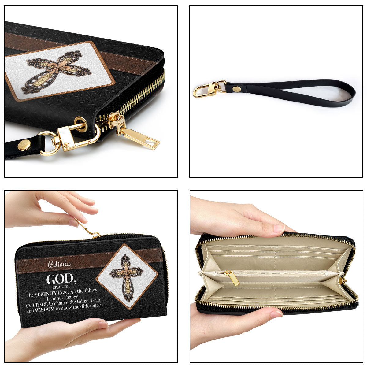 Women Clutch Purse - God, Grant Me The Serenity To Accept The Things I Cannot Change - Beautiful Personalized Clutch Purse