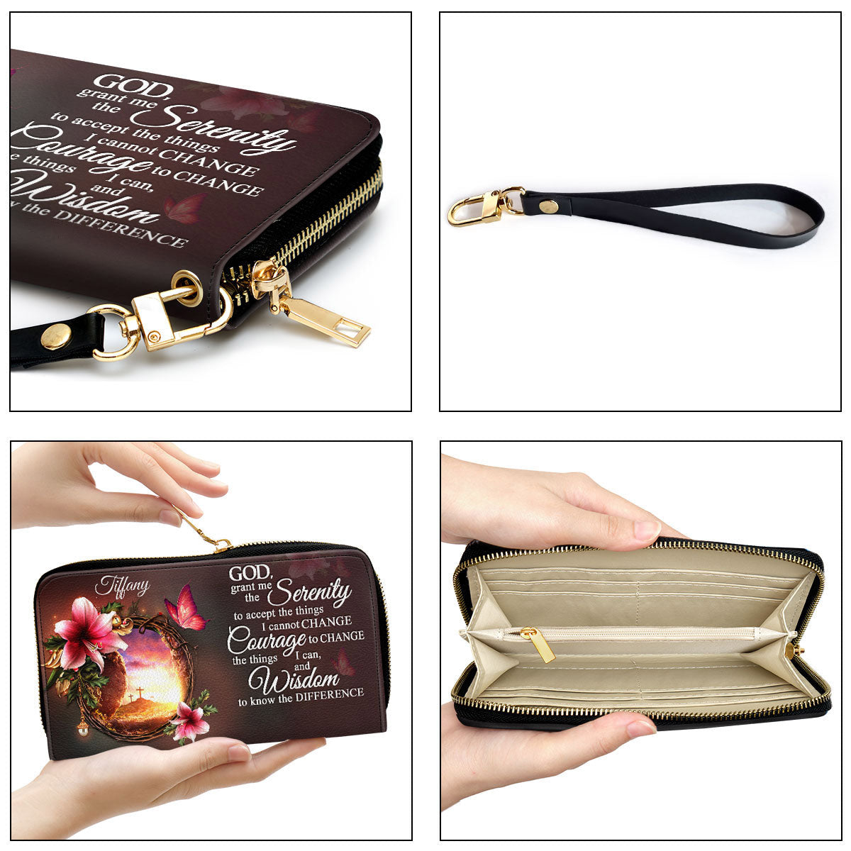 Women Clutch Purse - God, Grant Me The Serenity To Accept The Things I Cannot Change - Special Personalized Clutch Purse