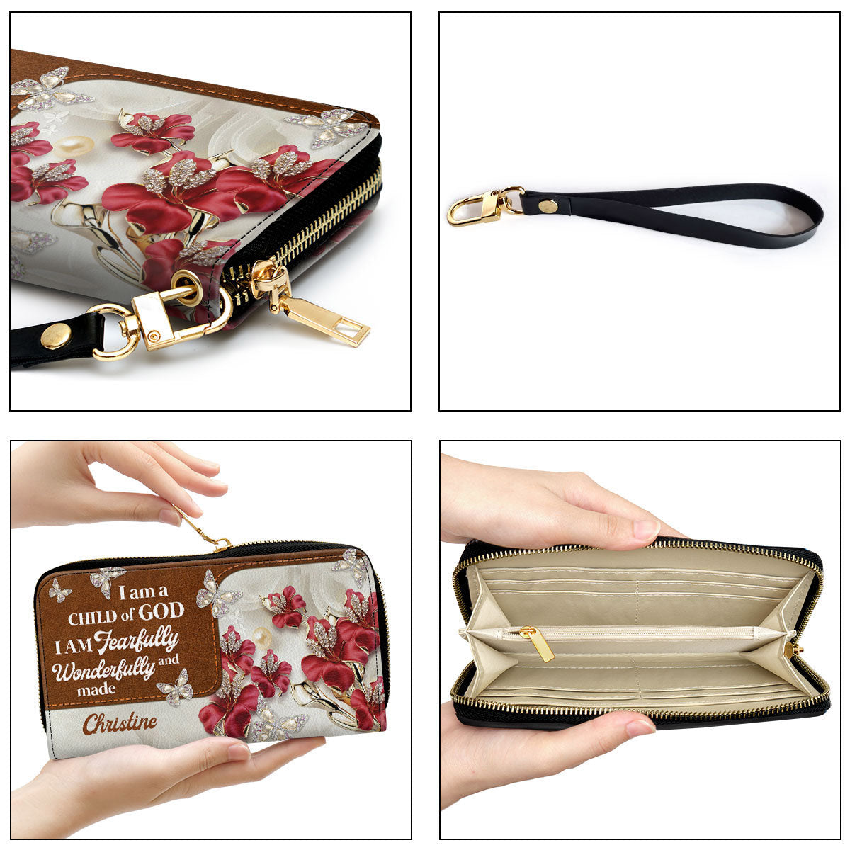 Women Clutch Purse - I Am A Child Of God - Awesome Personalized Butterfly Clutch Purse