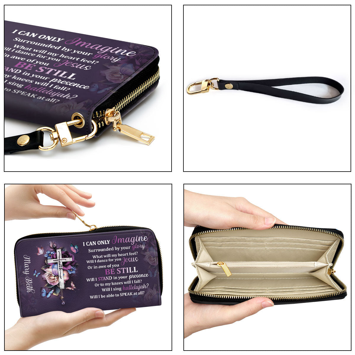 Women Clutch Purse - I Can Only Imagine - Special Personalized Clutch Purse