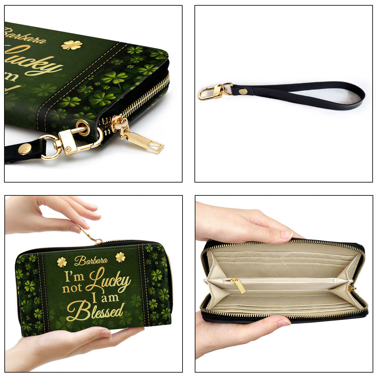 Women Clutch Purse - I‘M Not Lucky I Am Blessed - Lovely Personalized Clutch Purse