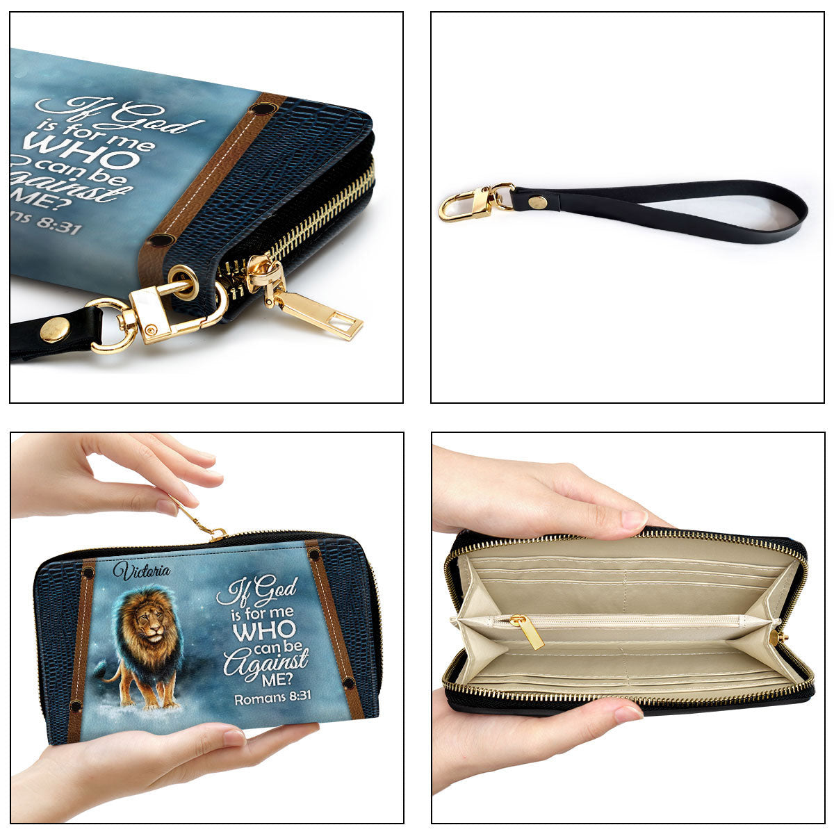 Women Clutch Purse - If God Is For Me Who Can Be Against Me - Special Personalized Clutch Purse