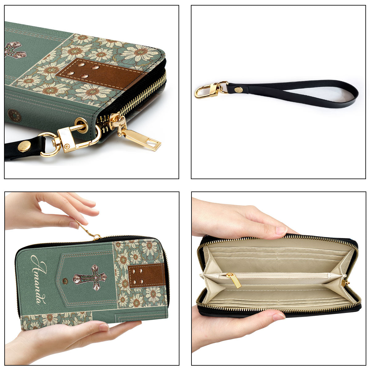 Women Clutch Purse - Jeremiah 177 Blessed Is The One Who Trusts In The Lord - Personalized Leather Clutch Purse - Christan Gifts For Women