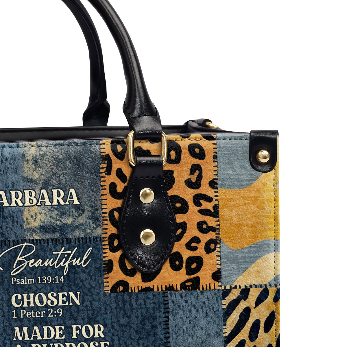 You Are Made For A Purpose Personalized Leather Handbag With Zipper Gift For Christian Friends