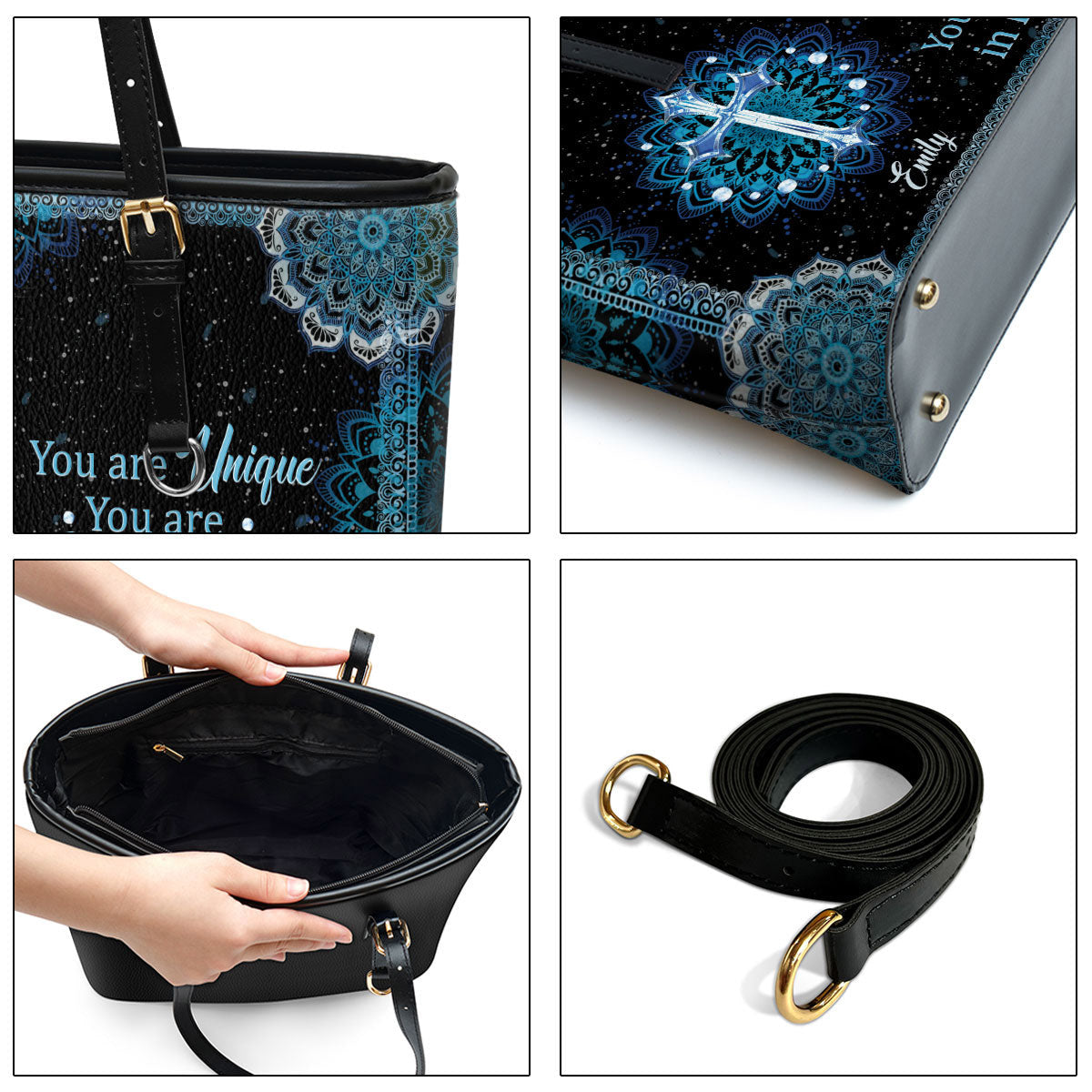 You Are Precious In His Sight Personalized Large Pu Leather Tote Bag For Women - Mom Gifts For Mothers Day