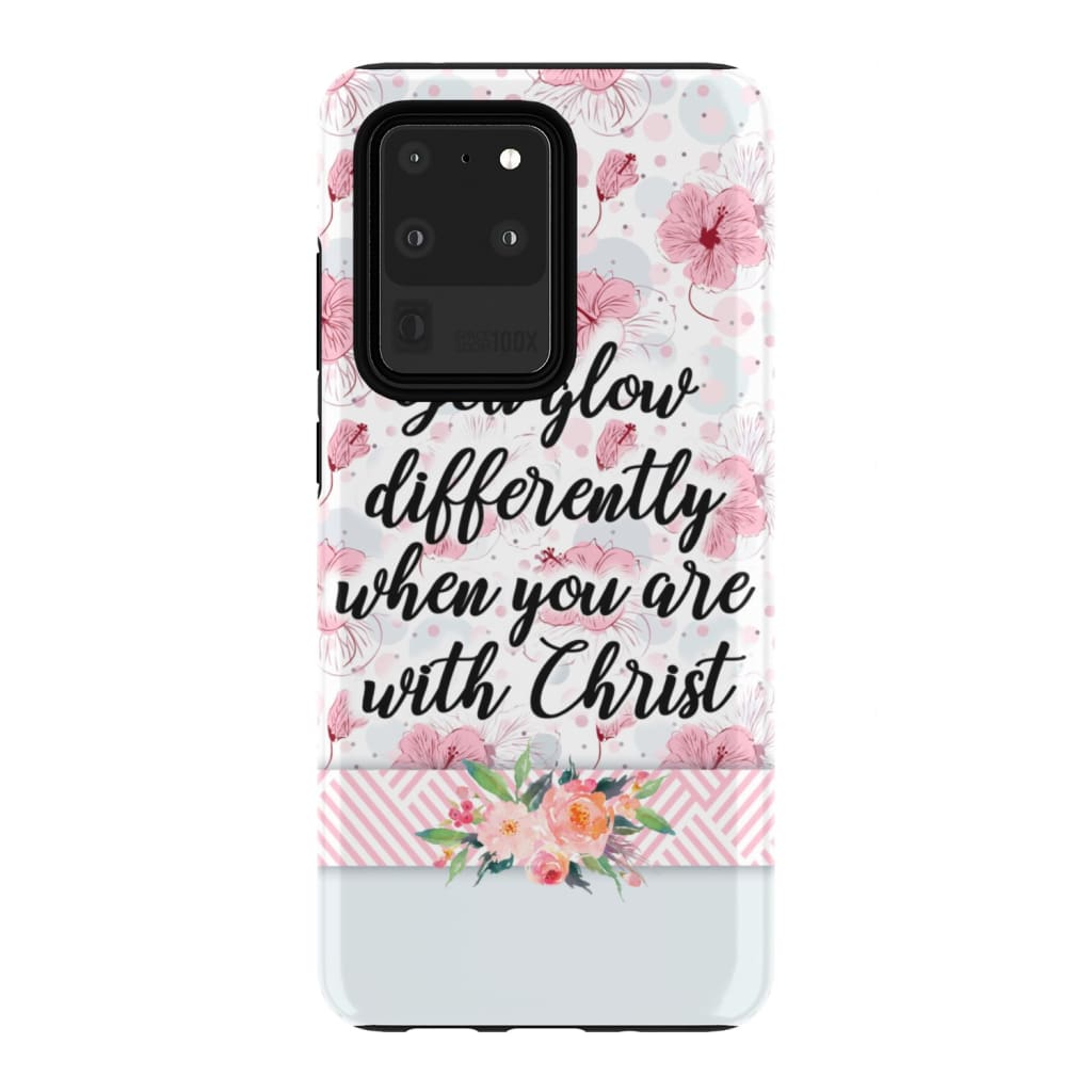You Glow Differently When You Are With Christ Christian Phone Case - Inspirational Bible Scripture iPhone Cases