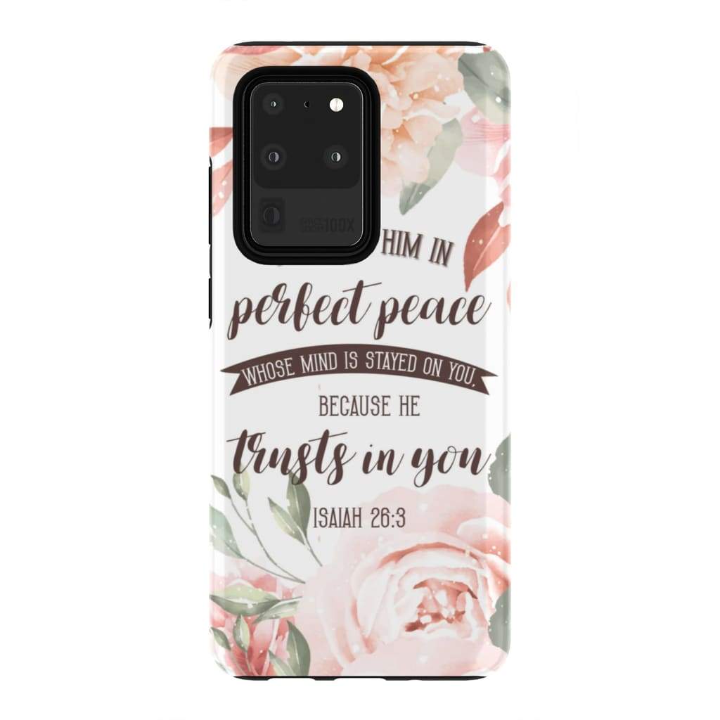 You Keep Him In Perfect Peace Isaiah 263 Bible Verse Phone Case - Inspirational Bible Scripture iPhone Cases