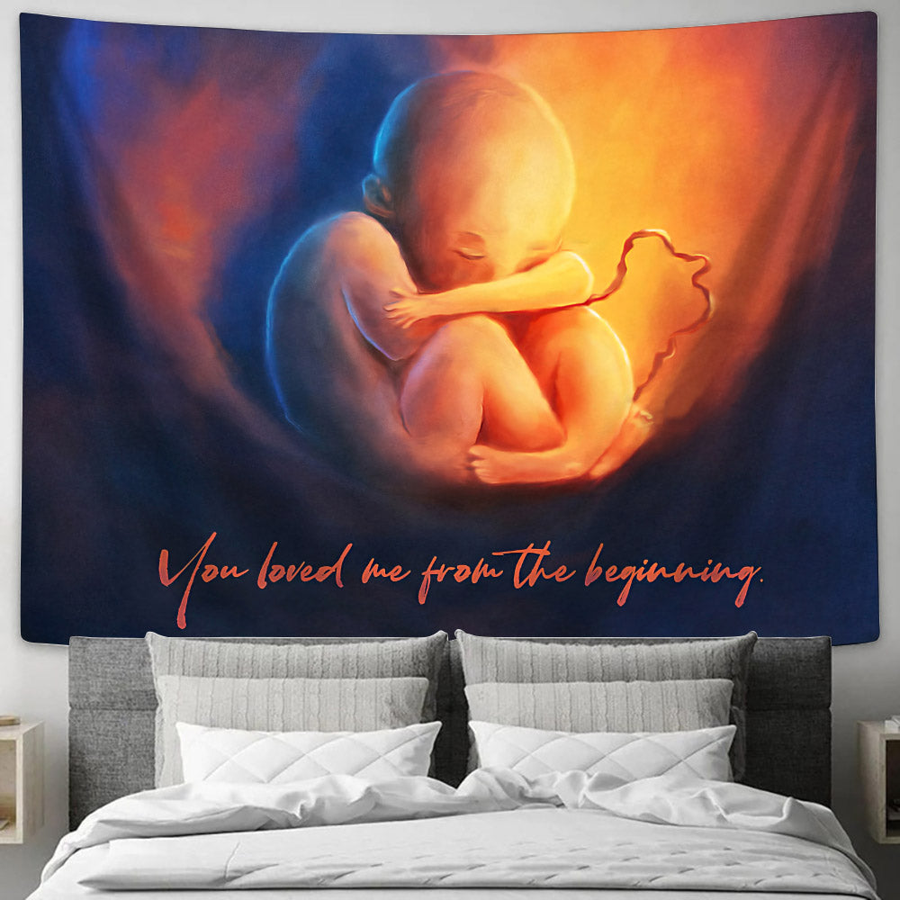 You Loved Me From The Beginning Jeremiah 1 5 - Christian Tapestry - Bible Wall Tapestry