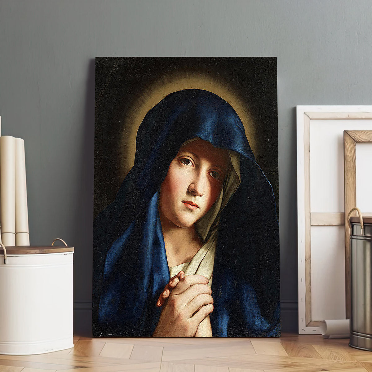 Young Virgin Mary Canvas Wall Art - Jesus Canvas Pictures - Christian Wall Art