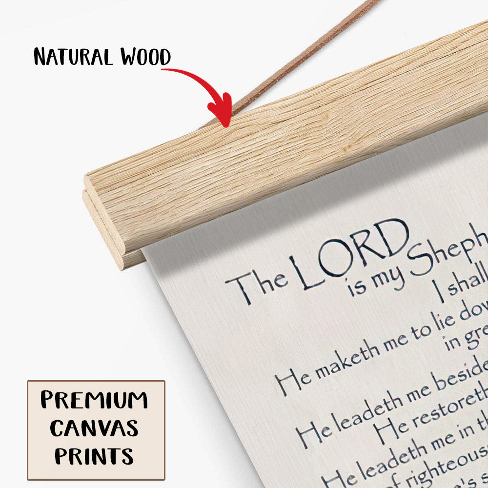 The Lord Is My Shepherd Hanging Poster - Scripture Canvas - Ciaocustom